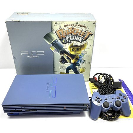 PlayStation 2, Toy Blue, Na Caixa Seriado, Modelo SCPH 39000TB, PS2, (Usado)