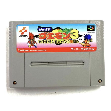 Ganbare Goemon 3: Shishi Jūrokubē no Karakuri Manji Gatame, Super Famicom Original (Usado)