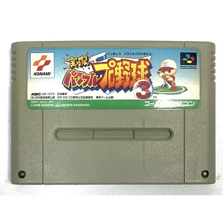 Jikkyou Powerful Pro Yakyuu 3, Super Famicom Original (Usado)