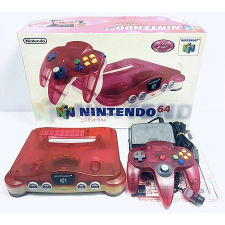 Console Nintendo 64, Vermelho, Clear Red, Na Caixa Seriado, Original Nintendo (Usado)