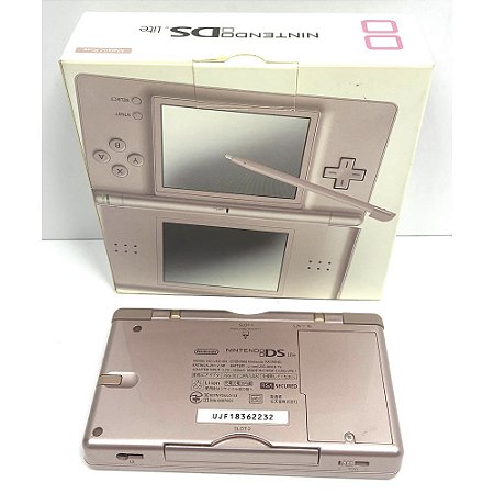 Nintendo DS Lite, Metallic Rose, Na Caixa Seriado, Original Nintendo (Usado)