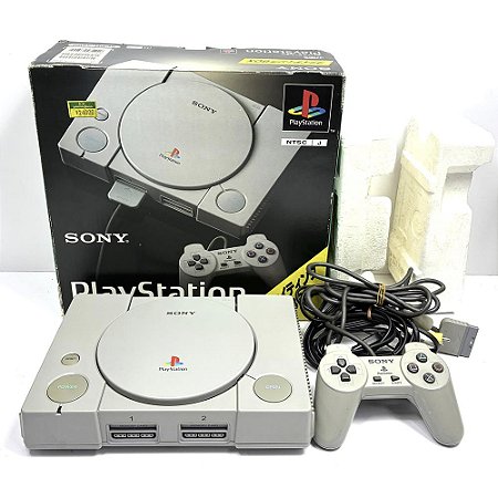 PlayStation 1, Na Caixa Seriado, 1 Controle, Saída Av Nativa, Modelo SCPH-3500, PS1, (Usado)