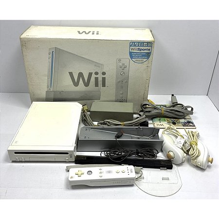 Console Nintendo Wii, Na Caixa, Wii Remote, Nunchuk (Usado)