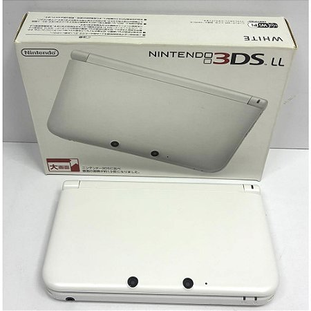 Nintendo 3DS XL (LL), White, Branco, Na Caixa Seriado, Original Nintendo (Usado)