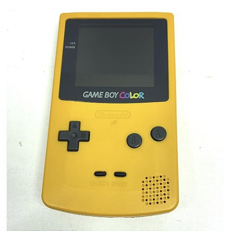 Game Boy Color, Amarelo, Modelo CGB-001, Original, Nintendo (Usado)