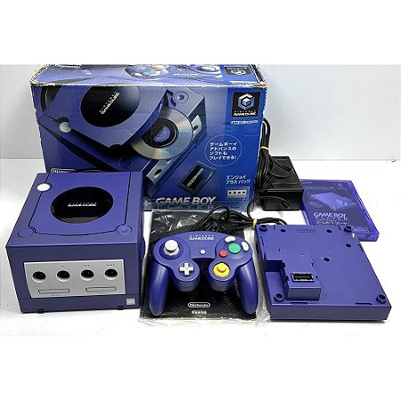 Gamecube Azul, Na Caixa Seriado, Com Game Boy Player, Disco de Boot, Nintendo (Usado)