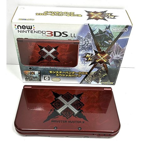 Nintendo New 3DS XL (LL), Monster Hunter X, Na Caixa Seriado, Original Nintendo (Usado)