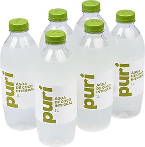 Agua De Coco Puri 1 Litro  Fardo Com 6un