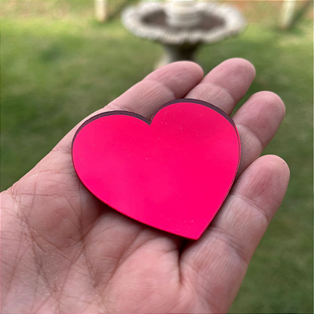Espelhinhos  de coração Personalizados  - 5cm