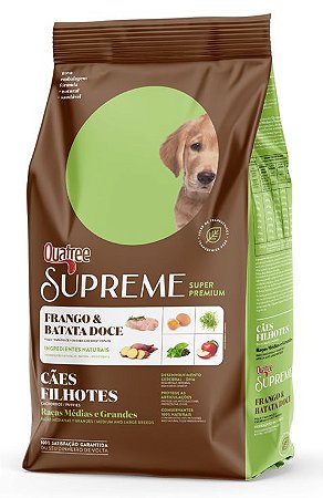 QUATREE SUPREME CÃES FILHOTES RAÇAS MÉDIAS E GRANDES SABOR FRANGO
