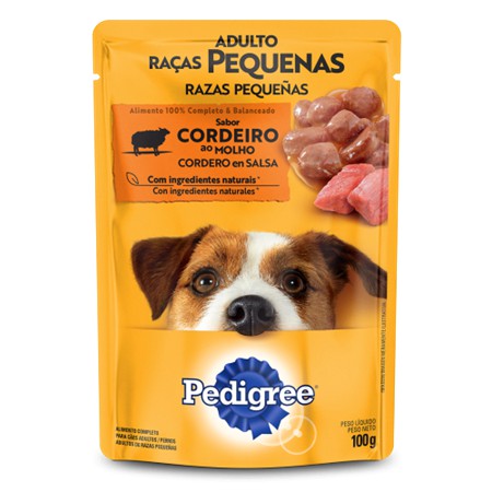 PEDIGREE® Sachê Adulto Raças Pequenas Sabor Cordeiro ao Molho