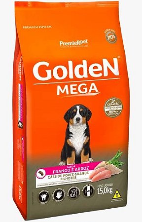 GoldeN Formula Mega Cães Filhotes Sabor Frango & Arroz
