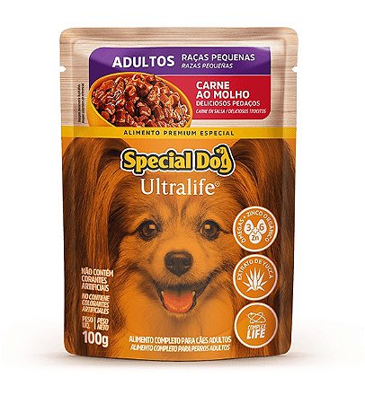 SACHÊ SPECIAL DOG ULTRALIFE ADULTOS RAÇAS PEQUENAS SABOR CARNE