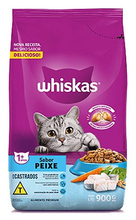 Ração Seca para Gatos Castrados WHISKAS® Sabor Peixe