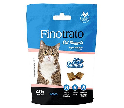 Finotrato Cat Nuggets Salmão Gatos Adultos 40 g