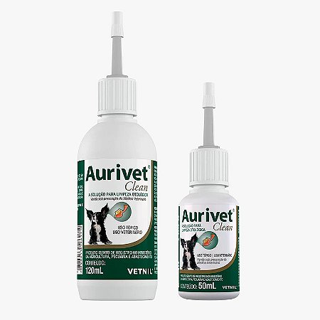 Aurivet® Clean Solução para limpeza otológica.