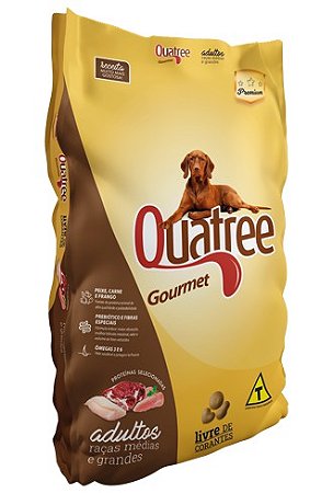 Quatree Gourmet Adultos Raças Médias e Grandes Sem Corantes