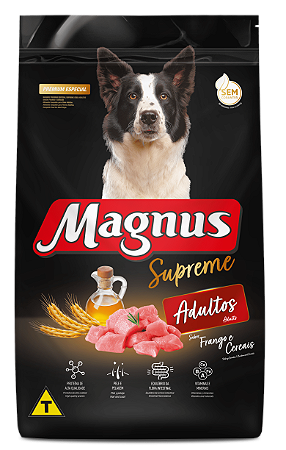 Magnus Premium Especial Supreme Cães Adultos Sabor Frango E Cereais