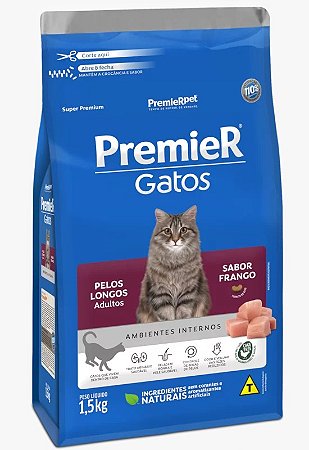 PremieR Gatos Pelos Longos Adultos Frango