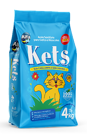 Areia higiênica para gatos kets