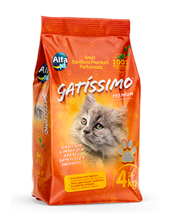 Areia higiênica para gatos gatíssimo fina