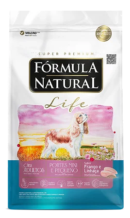 Fórmula Natural Super Premium Life Cães Adultos Portes Mini e Pequeno