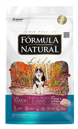 Fórmula Natural Super Premium Life Cães Adultos Portes Médio e Grande