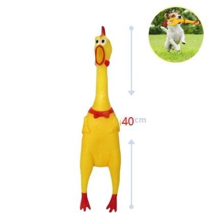 Rubber Sound Tie Toy para Pet, frango, frango, galo, cachorro, criança, bebê,