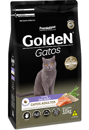 GOLDEN GATOS ADULTOS SABOR SALMÃO