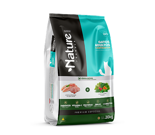 NATURE SUPER PREMIUM GATOS CASTRADOS SABOR FRANGO