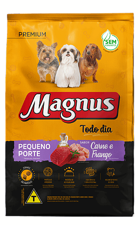 Ração Magnus Todo Dia Cães Pequeno Porte Carne e Frango