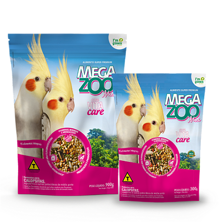 Mega Zoo Mix Calopsitas Ração Premium
