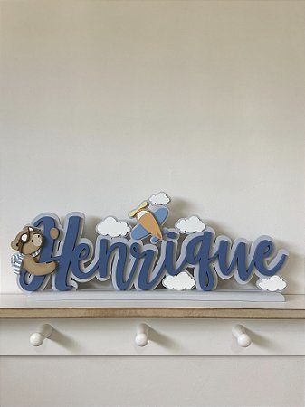 Placa de Nome Coleção Aviador - Acima de 06 Letras