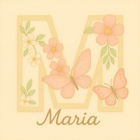 Quadro Borboleta Canvas Nome