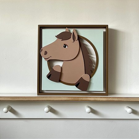 Quadro Charme Cavalo de Lado