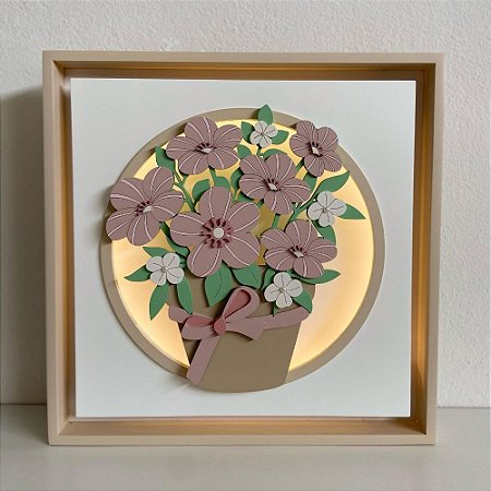 Quadro Charme Vaso Flor