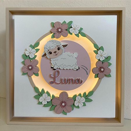 Quadro Charme Ovelhinha Inicial