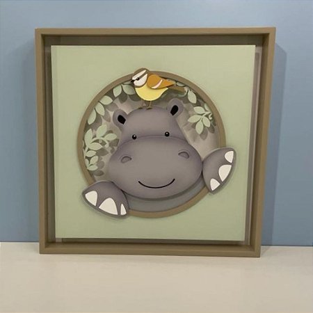 Quadro Charme Hipopótamo