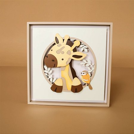 Quadro Charme Girafa