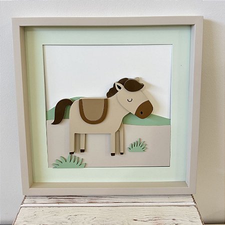 Quadro Decorativo Fazendinha Cavalinho