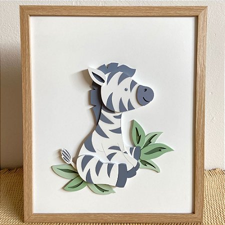 Quadro Decorativo Safari Zebra