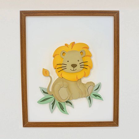 Quadro Decorativo Safari Leão