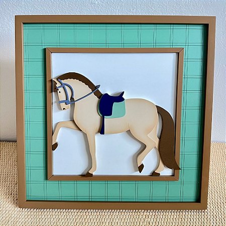 Quadro Decorativo Cavalo de Lado