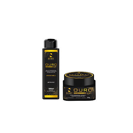 Máscara e Shampoo Ouro 24k 300ml - 2 Itens