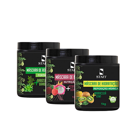 Cronograma Máscaras Nutrição, Reconstrução e Hidratação 1Kg - 3 itens