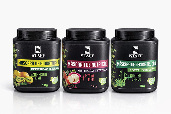 Cronograma Máscaras Nutrição, Reconstrução e Hidratação 1Kg - 3 itens