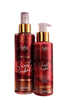 COMBO Body Splash 200ML + HIDRATANTE CORPORAL 120ML Sweet Rebel RED - Ayka Beauty Cosmetics