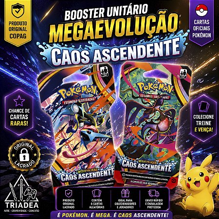 Pack 9 Boosters Pokémon Coleção Caos Ascendente