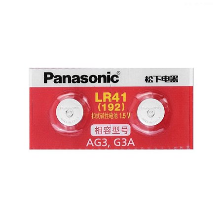 Pilha Bateria LR41 AG3 G3A Panasonic 192 - 2 Unidades