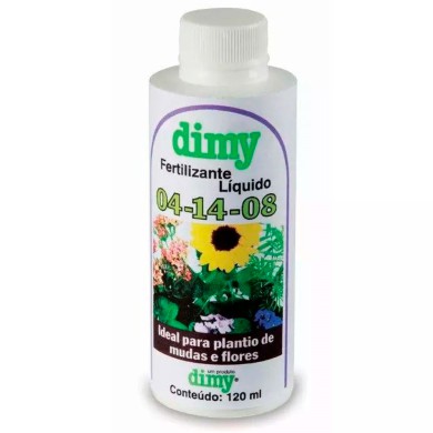 Fertilizante Líquido 04-14-08 Mudas e Flores Dimy 120ml